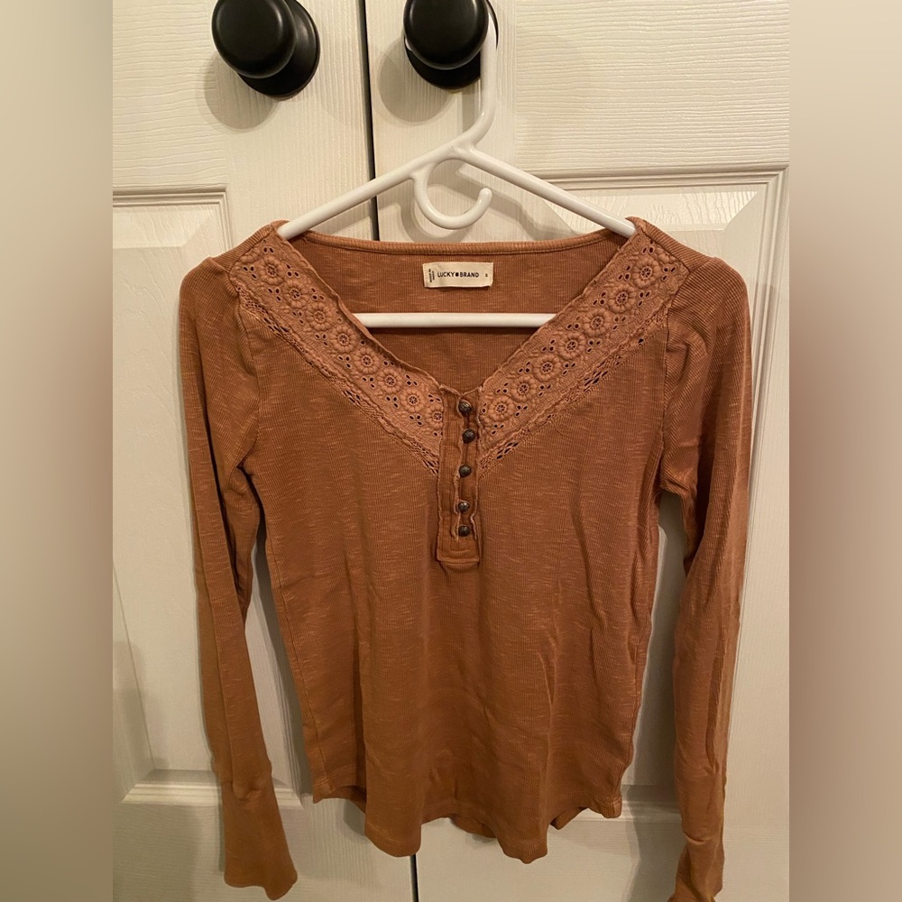 Brown Long Sleeve Top
